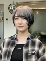ウーズ ハラジュク(Ooze.HARAJUKU) ハッシュカットグレージュデザインカラーツートーンカラー原宿