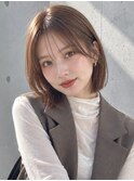 【NOA】韓国風レイヤーボブ顔まわりレイヤーシースルーバング