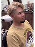 【Men’s】カット+スキンフェード+全頭ブリーチ2回+メンズパーマ