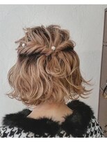 ヴァンクシー バイ ルナ(VANKCY by Luna)&nbsp;ヘアセット 夏のヘアアレンジ 着物ヘア 向ケ丘遊園 ドレスヘア