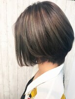 コピーヌ 高田馬場店(Copine)&nbsp;☆クールボブ×3Dカラー♪グレージュハイライトカラー☆