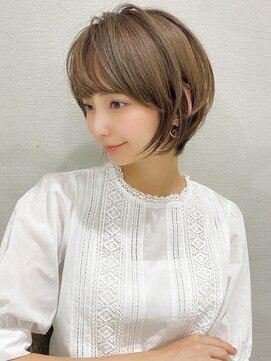 アフロート ディル(AFLOAT D'L) 20代30代40代大人かわいいひし形ボブ小顔ショコラベージュ