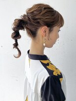 高めの玉ねぎポニー♪ 渋谷ヘアセットschritt mutsuki