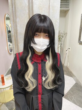 ガルボヘアー 名古屋栄店(garbo hair) #プルエクステ#インナー#ロングウルフ#波巻き#黒髪ロング