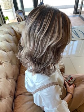 アース 高崎店(HAIR & MAKE EARTH) デザインインナーブリーチハイライトバレイヤージュ
