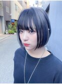 【BOXmico.】クールな前下がりボブ×セクショングレイカラー