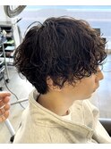 波巻きパーマ