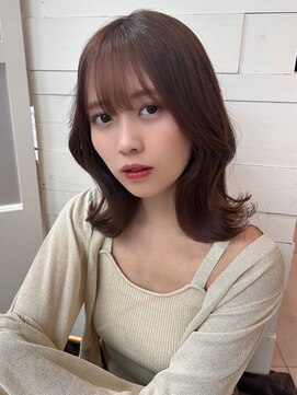 フォルテ 榛原パームス店 ショコラベージュ切りっぱなし髪質改善外はね