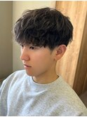 マッシュスパイラルパーマツイストスパイラル波巻きメンズ