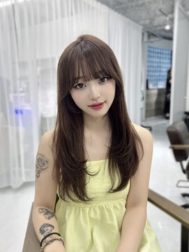 ハピネス 梅田茶屋町店(HAPPINESS) ロングレイヤー/韓国ヘア/髪質改善/顔まわり/ブリーチなし