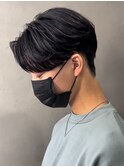 センターパートニュアンスパーマ韓国カルマパーマコンマヘア