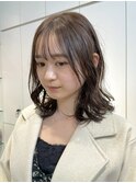 コテ巻き風パーマ/顔周りカット/ミディアムレイヤー[原宿]