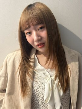 ユニバイリサ 天神大名店(uni by risa) ブロンドベージュ ブリーチ ハイトーン レイヤーカット 艶髪