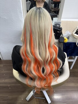 グロス 心斎橋(GLOSS) 【シールエクステ/ハイライト】オレンジハイライト