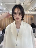 =メンズボブ/フェザーパーマ／MEN’S HAIR/ブルーブラック