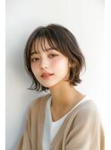 大人ショートボブかけ丸みくびれ30代40代50代