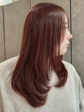ロンドネートゥル 新潟(Lond naitre) 新潟／髪質改善／ダークアッシュ／ミディアムレイヤー/