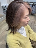 ローグ(Logue) 透明感ベージュのフェイスフレーミング×レイヤーミディ