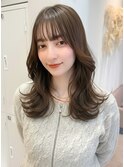 小顔効果抜群♪くびれレイヤー×透明感ミルクティーベージュ
