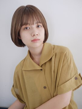 トレス(TRESS) シースルーバングボブ/フォギーベージュ/くすみカラー