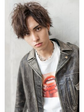 オースティン 門前仲町(AUSTIN) ツイストパーマ七三オールバックマッシュウルフスリークショート