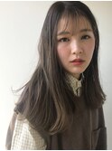 シースルーバング×ゆるっと外ハネセミロング