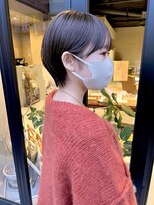 ヘアー アイス ルーチェ(HAIR ICI LUCE) ショート ショートヘア 丸みショート ベージュカラー 担当城倉