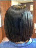 ツヤ髪ストレート/20代30代/ボブ/髪質改善