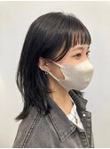 韓国風レイヤーカットウルフカット前髪カットグレージュカラー