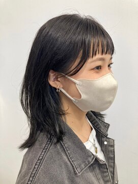 ゲーム 原宿店(GAME) 韓国風レイヤーカットウルフカット前髪カットグレージュカラー