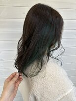 バース ヘアデザイン(Birth hair design) インナーカラーグリーン