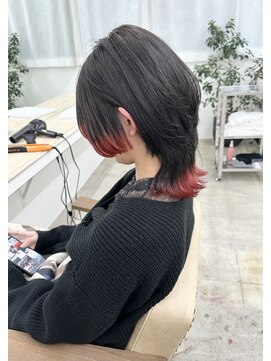 ニュート(Neut ) 裾カラー/レッド×ブラック