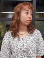 ヴヴ(Bub)&nbsp;wave perm/ウェーブパーマ　前髪パーマ　オレンジブラウン