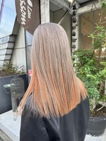 ラウブロッサム 大宮西口店(Lau Blossom) インナーカラー ペールオレンジ×ミルクティーベージュ