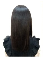 黄ぐまくん美容室 ワンレングス セミロング