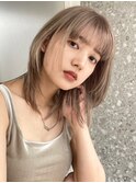 韓国へアロングレイヤーミディアムレイヤーダブルカラーブリーチ