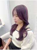 シークレットハイライト/バイオレット/艶髪デザイン