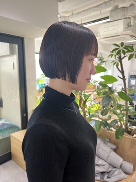 オーシャン(Ocean) 【OceanHair&Life田中愛梨】襟足ギリ切りっぱなしボブ