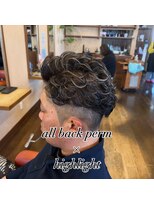 シェロヘア(cielo HAIR)&nbsp;オールバックパーマ×ハイライト