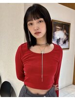 ヤイエ 青山店(yiye)&nbsp;大人ボブ大人ショートボブ切りっぱなしボブ前髪あり前下がりボブ