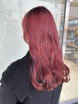 アッシュ 等々力店(Ash) ワンブリーチで作るピンクカラー