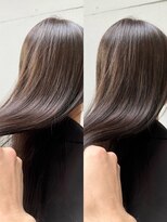 ラグゼ(Luxe)&nbsp;酸性ストレート×ココアグレージュ【表参道　青山　髪質改善】