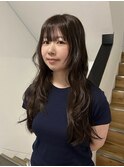 【YOKE】レイヤーロングウルフくすみブラウン顔周りカット20代