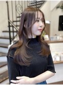 レイヤースタイル×beige brown