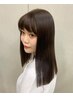 平日限定《まとまり◎うる艶髪叶える》カット+カラー+美容液縮毛＋髪質改善Tr