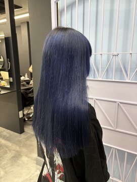 ホワイト 梅田(white) 1ブリーチネイビーブルー>