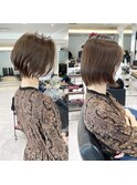 30代40代50代ショート白髪ぼかし銀座くびれ　松