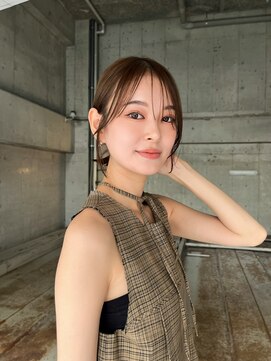 サンド 大阪梅田(sand) @haru__sand ココアベージュ/オリーブグレー/小顔［大阪梅田］