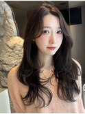 似合わせカット/ミディアムレイヤーカット/大人ガーリー/福岡