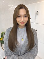 アリープアウル(ALEAP owl)&nbsp;透明感オリーブベージュ/ロング/ナチュラルレイヤー